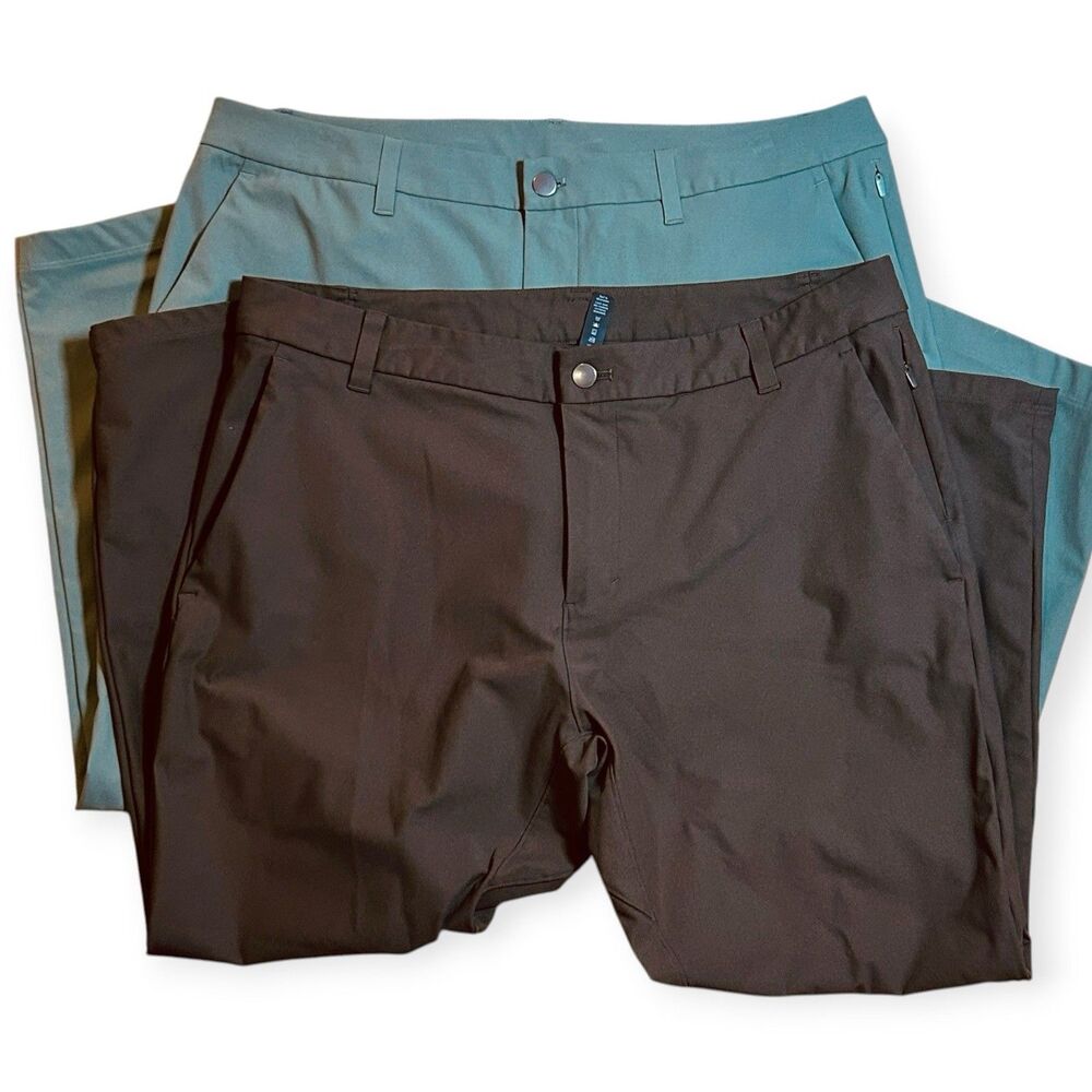 Lululemon Mens Pants 36 Green Brown ABC Warpstreme Commision Work Comfort